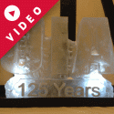 UIA initials carved Vodka Luge from Passion for Ice