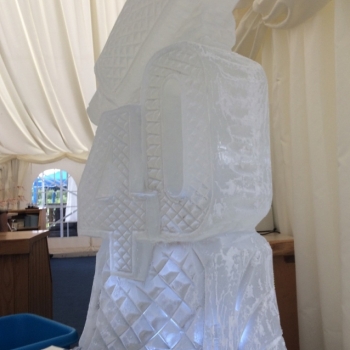 Side view of 40 with Bottle Vodka Luge from Passion for Ice