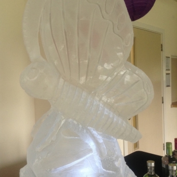 Close-up of Butterfly Vodka Luge from Passion for Ice
