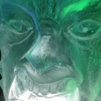 Devils Head close-up -  Vodka Luge from Passion for Ice
