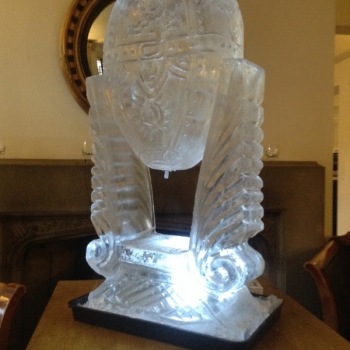 Side view of Faberge Egg Vodka Luge from Passion for Ice