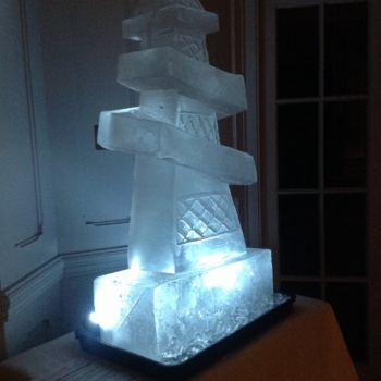 Side view of Helter Skelter Vodka Luge from Passion for Ice