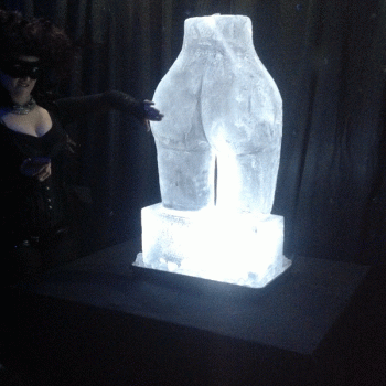 Fancy Dress Party and Kim Kashian's Bottom Vodka Luge from Passion for Ice