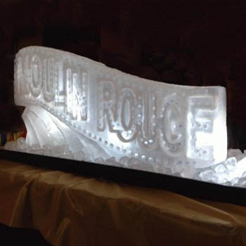 side view of Mouilin Rouge Vodka Luge from Passion for Ice