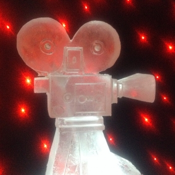 Close-up of 1920's  Movie Camera Vodka Luge from Passion for Ice