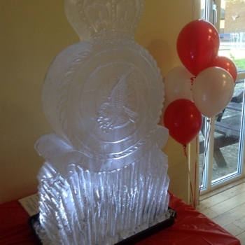 Side angle shot of RAF Marham TIW Vodka Luge from Passion for Ice