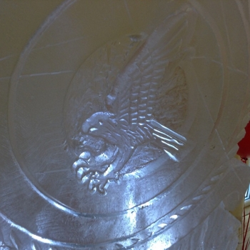 Close-up of RAF Marham TIW Vodka Luge from Passion for Ice