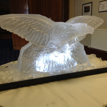 Swooping Eagle Crest Vodka Luge from Passion for Ice