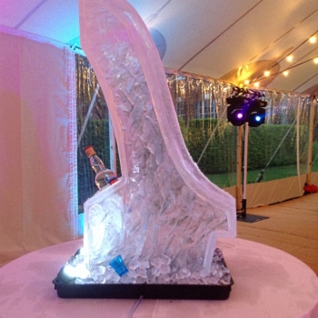 side view of the Ski Jump Vodka Luge from Passion for Ice