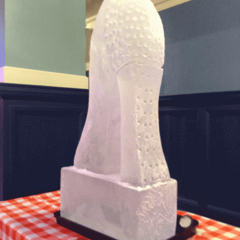 Rear view of Chunky style stiletto heel Vodka Luge from Passion for Ice