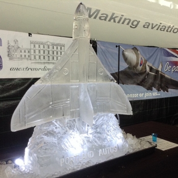 Side view of Vulcan Bomber Vodka Luge from Passion for Ice