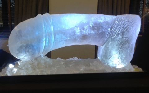 The 1m Long Penis Vodka Luge from Passion for Ice