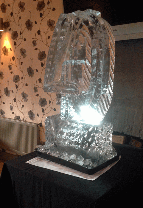 Number 40  hand-carved Ice Sculpture from Passion for Ice