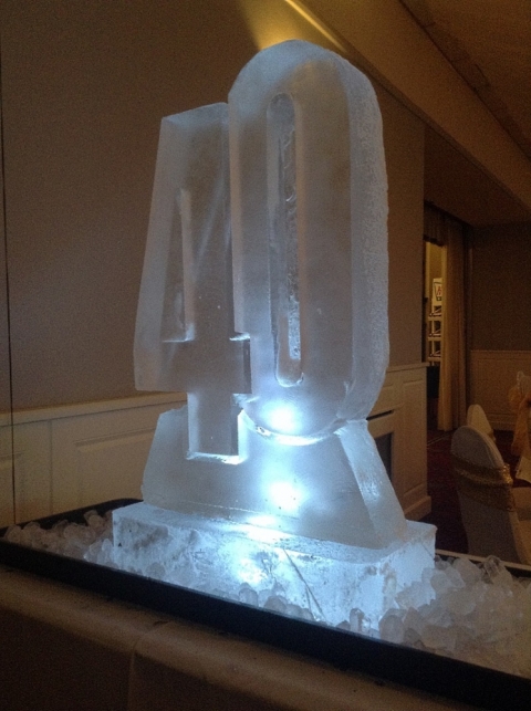 40 - shaped Vodka Luge from Passion for Ice
