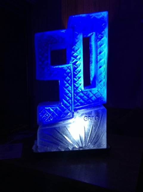 Modern-looking 50 Vodka Luge from Passion for Ice