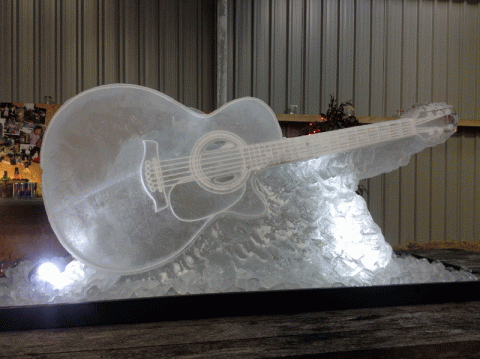 Acoustic Guitar Vodka Luge from Passion for Ice for Jodie Murphy