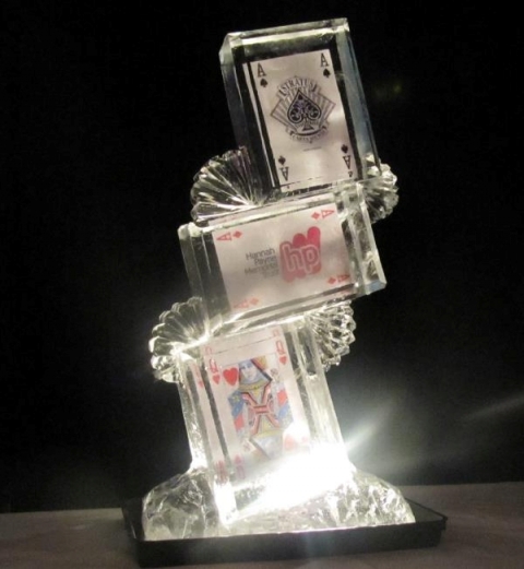 Playing cards Ice Sculpture from Passion for Ice