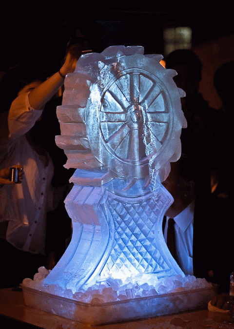 Catherine Wheel Vodka Luge from Passion for Ice
