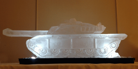 Challenger Battle Tank Vodka Luge from Passion for Ice