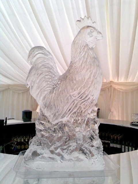 Cockerel Ice Sculpture from Passion for Ice