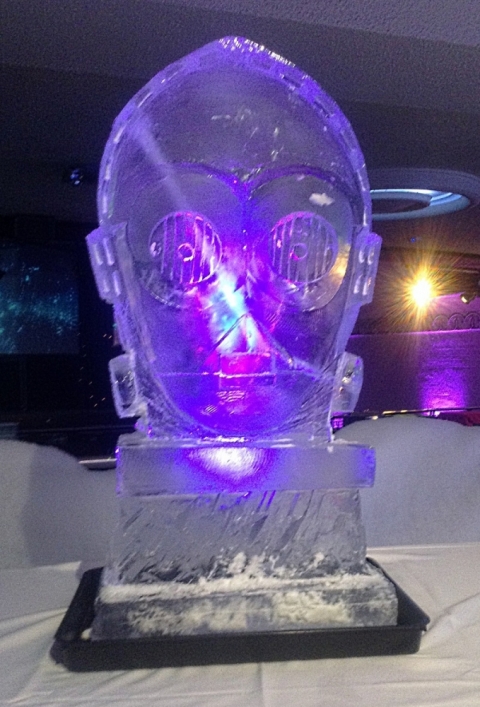 Star Wars character CP3O Vodka Luge from Passion for Ice