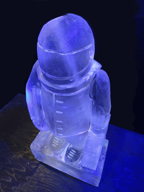 EOD Operator shaped Vodka Luge  from Passion for Ice