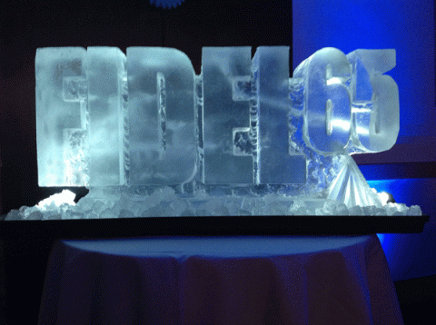 Name FIDEL 65  carved as a Vodka Luge from Passion for Ice
