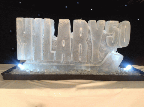 Carved Hilary 50 Vodka Luge from Passion for Ice