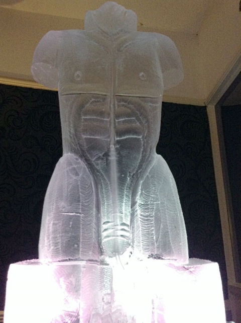 Male Torso Vodka Luge from Passion for Ice