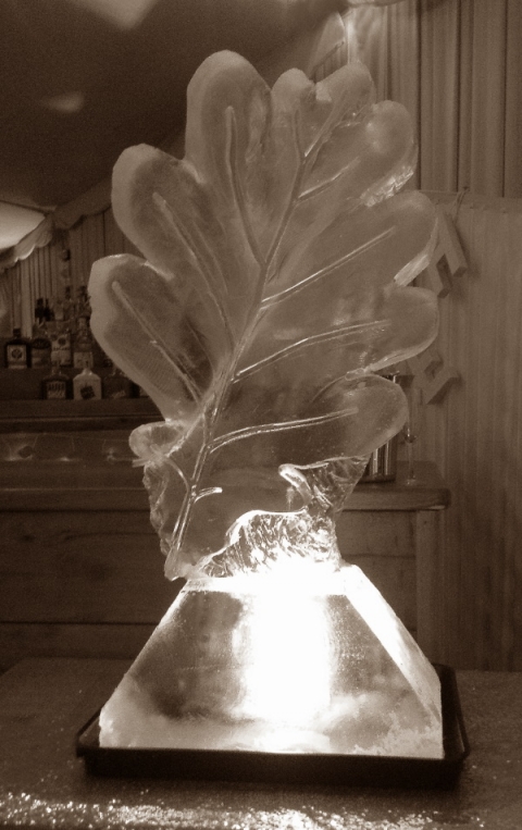 Oak Leaf Vodka Luge from Passion for Ice