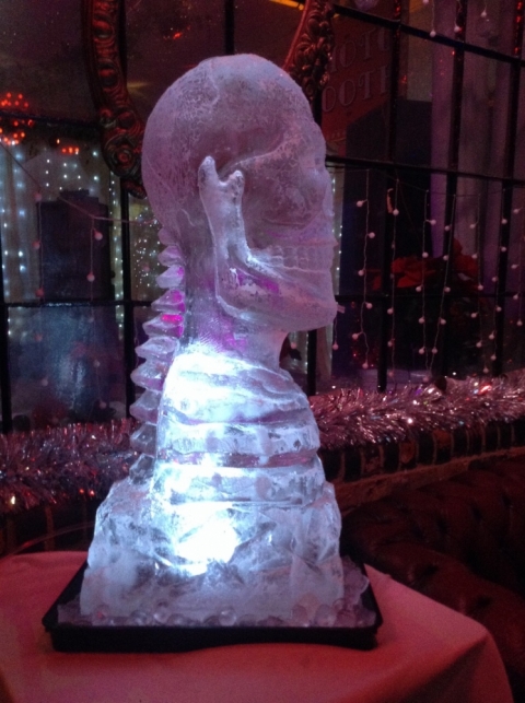 Day of the Dead Skull Vodka Luge from Passion for Ice