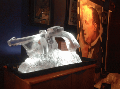 Submachine Gun Vodka Luge from Passion form Ice