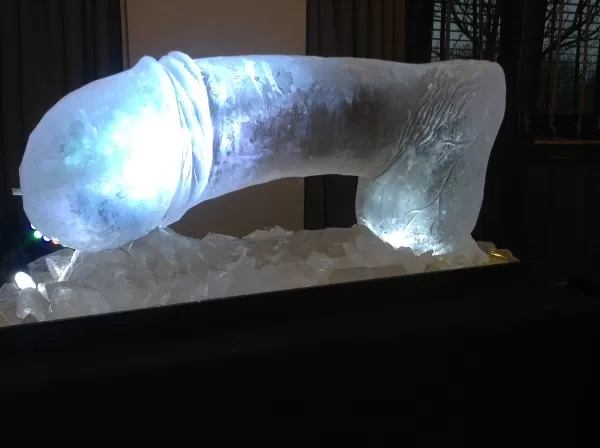 The 1m Long Penis Vodka Luge from Passion for Ice