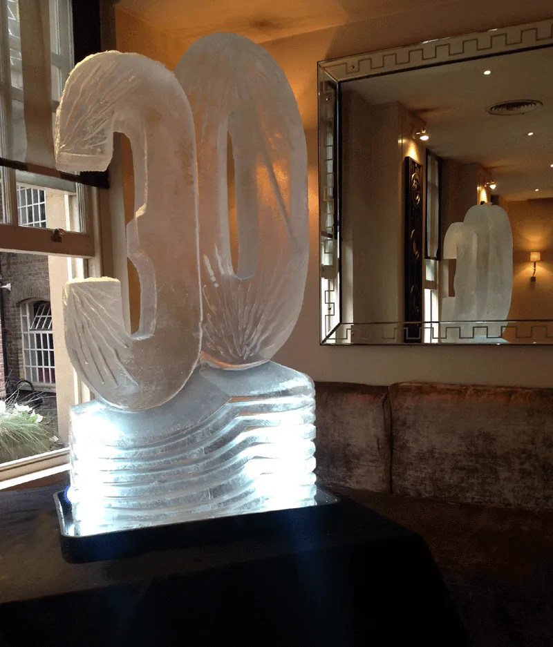 side view of a 30 Vodka Luge from Passion for Ice