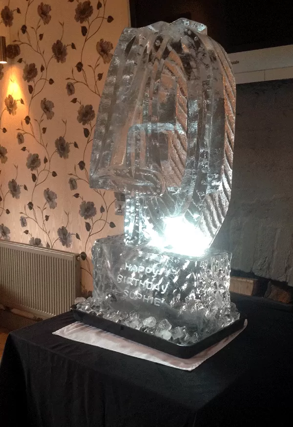 Number 40  hand-carved Ice Sculpture from Passion for Ice