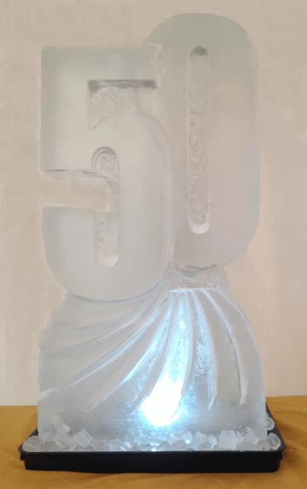 Dramatic "50" Vodka Luge from Passion for Ice