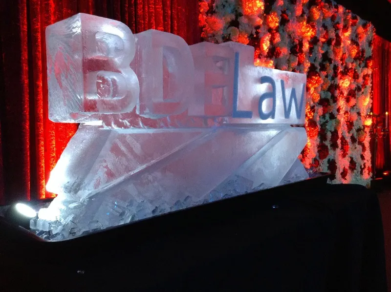 BDELaw Ice Sculpture from Passion for Ice