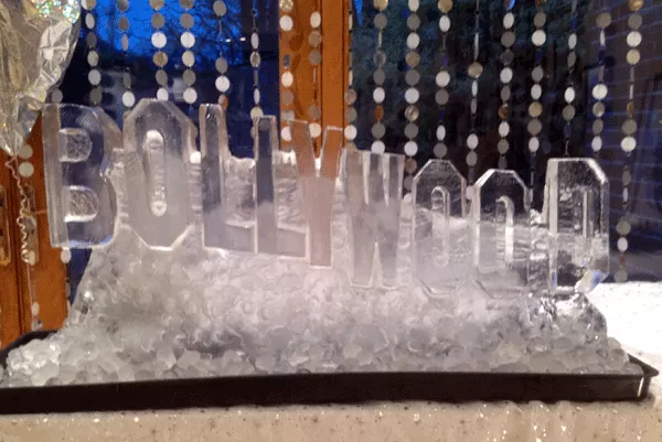 Bollywood Sign Ice Sculpture from Passion for Ice
