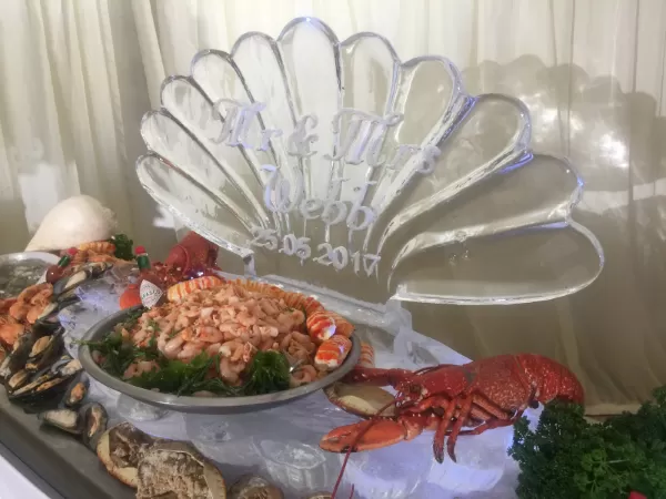 1m Clam Shell Ice Sculpture from Passion for Ice