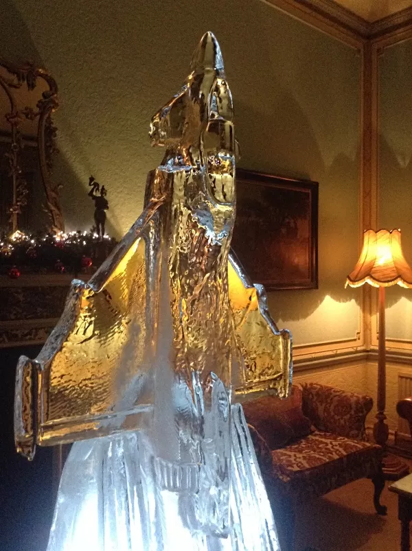 side view of Eurofighter Jet Vodka Luge from Passion for Ice