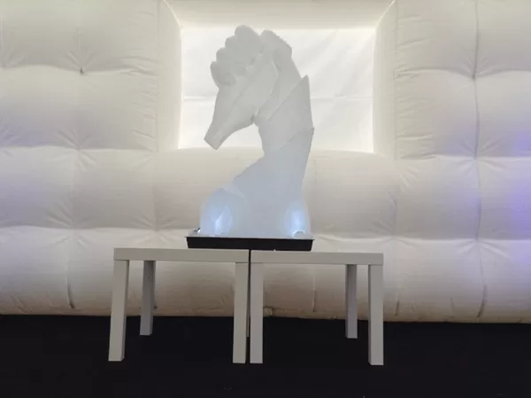 1m tall Hand and Bottle Vodka Luge from Passion for Ice