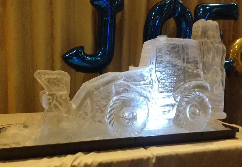 JCB Digger Vodka Luge from Passion for Ice