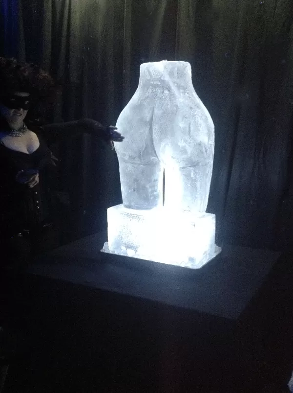 Fancy Dress Party and Kim Kashian's Bottom Vodka Luge from Passion for Ice