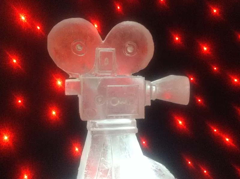 Close-up of 1920's  Movie Camera Vodka Luge from Passion for Ice