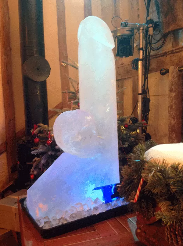 Vertical standing  Penis Vodka Luge from Passion for Ice