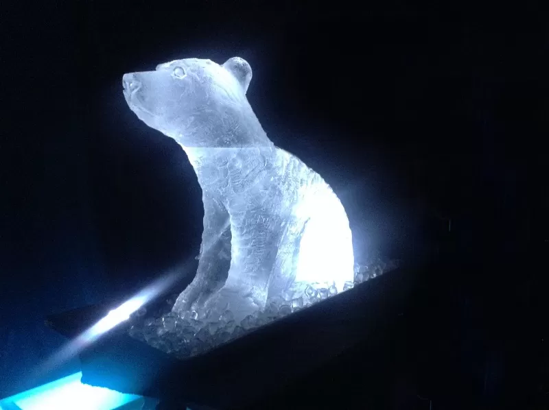 Side view of Polar Bear Vodka Luge from Passion for Ice