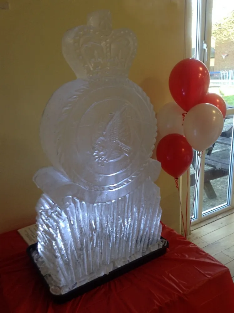 Side angle shot of RAF Marham TIW Vodka Luge from Passion for Ice