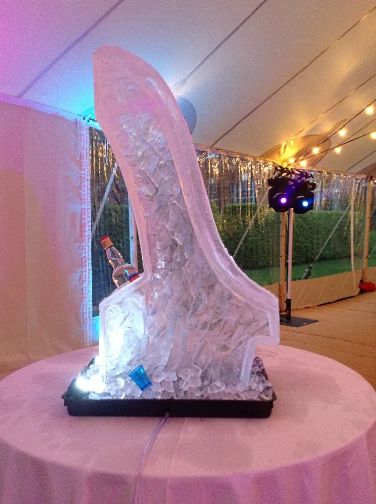 side view of the Ski Jump Vodka Luge from Passion for Ice