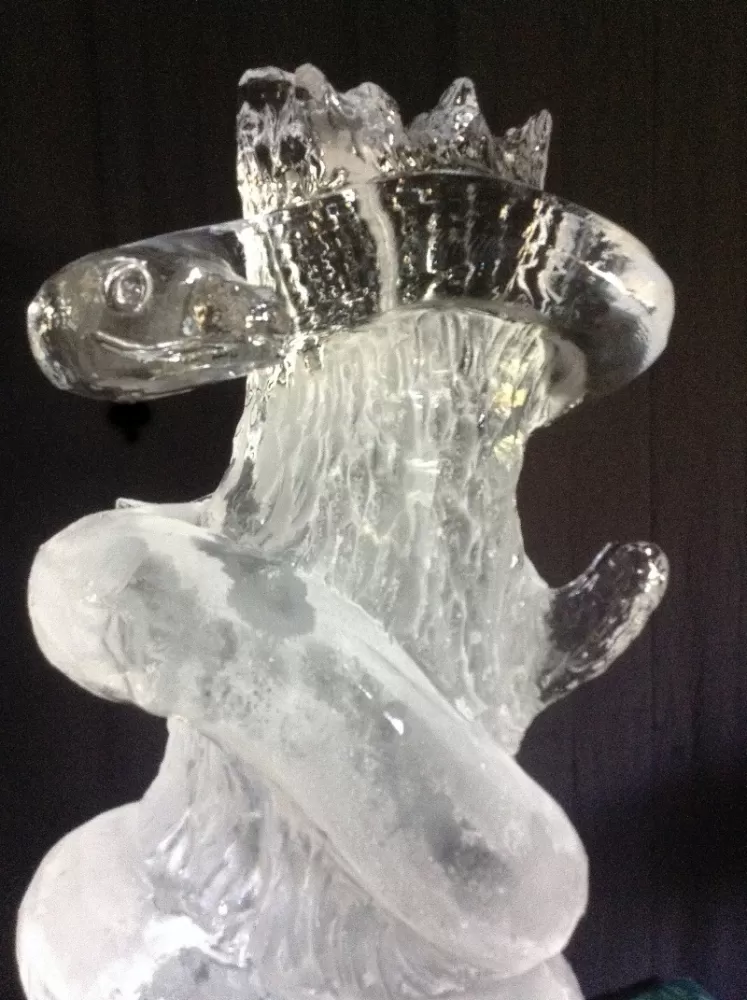 Close-up of Snake wrapped around a tree Vodka Luge from Passion for Ice