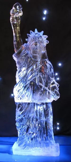Statue of Liberty Vodka Luge from Passion for Ice